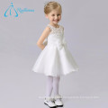 Lace Organza Bow Knee Length Little Girl Wedding Dresses